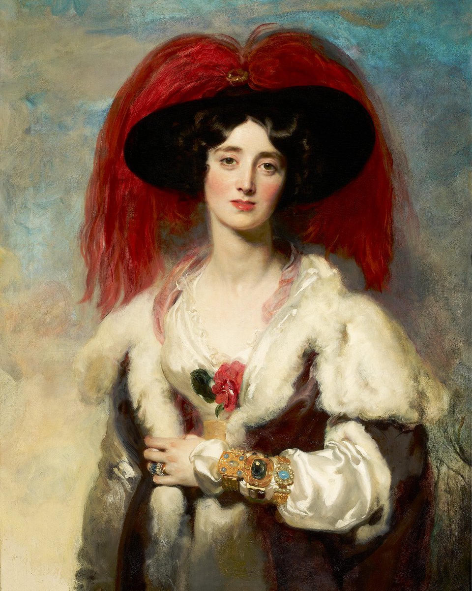 #DerbyDay is almost here, and Lady Peel is dressed for the occasion in her finest 💅 Her dramatic ostrich feather hat would fit right in at Churchill Downs 🏇 Sir Thomas Lawrence, 'Julia, Lady Peel,' 1827. Oil on canvas, 35 3/4 in. x 27 7/8 in. The Frick Collection, New York.