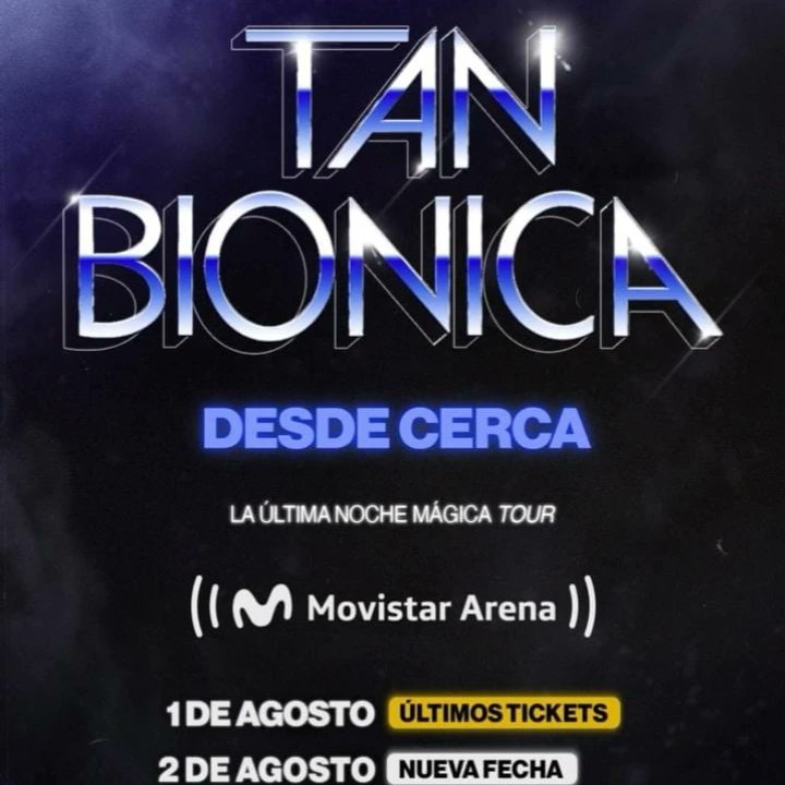 NUEVA FECHA 
2 DE AGOSTO
MOVISTAR ARENA 

(1 de Agosto - #Agotado)