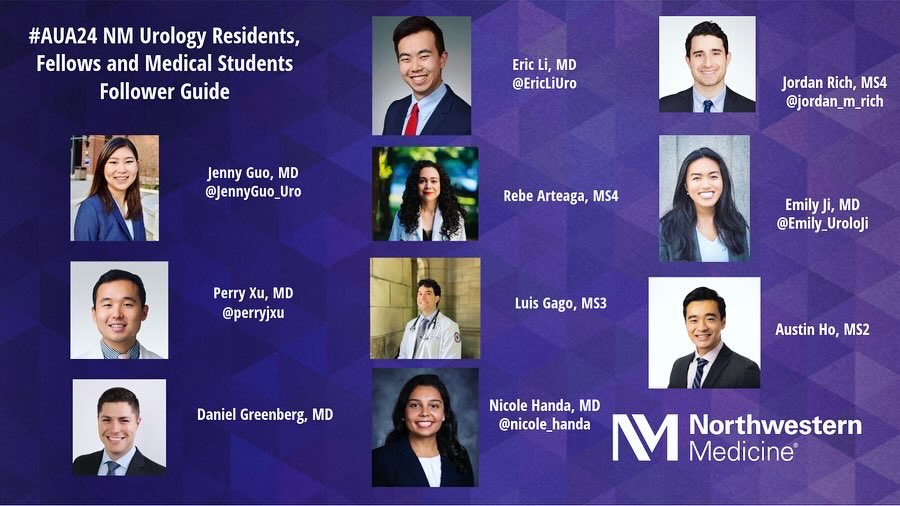 Before you sit down for a delicious lunch, don’t forget to check out our faculty, residents, fellows, and medical students that are presenting this weekend for #AUA24! Go give them a follow to stay updated on their presentations and research. 👇