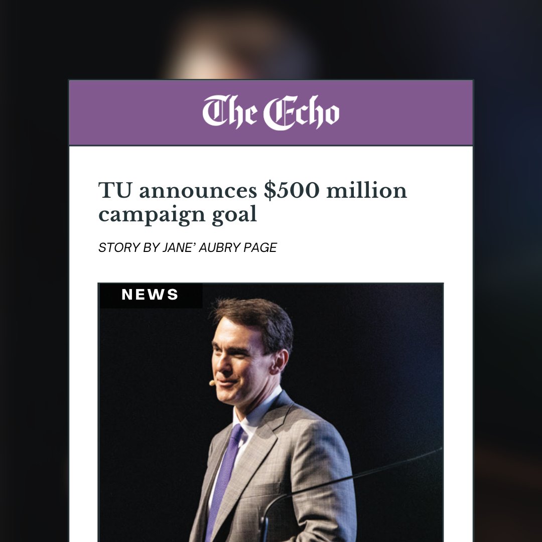 A Taylor University campaign goal of $500 million, of which $275 million has already been raised to fund Taylor Thrives’ strategic plan, was announced Friday, April 26. Read more at theechonews.com #tayloru #tulifetothefull