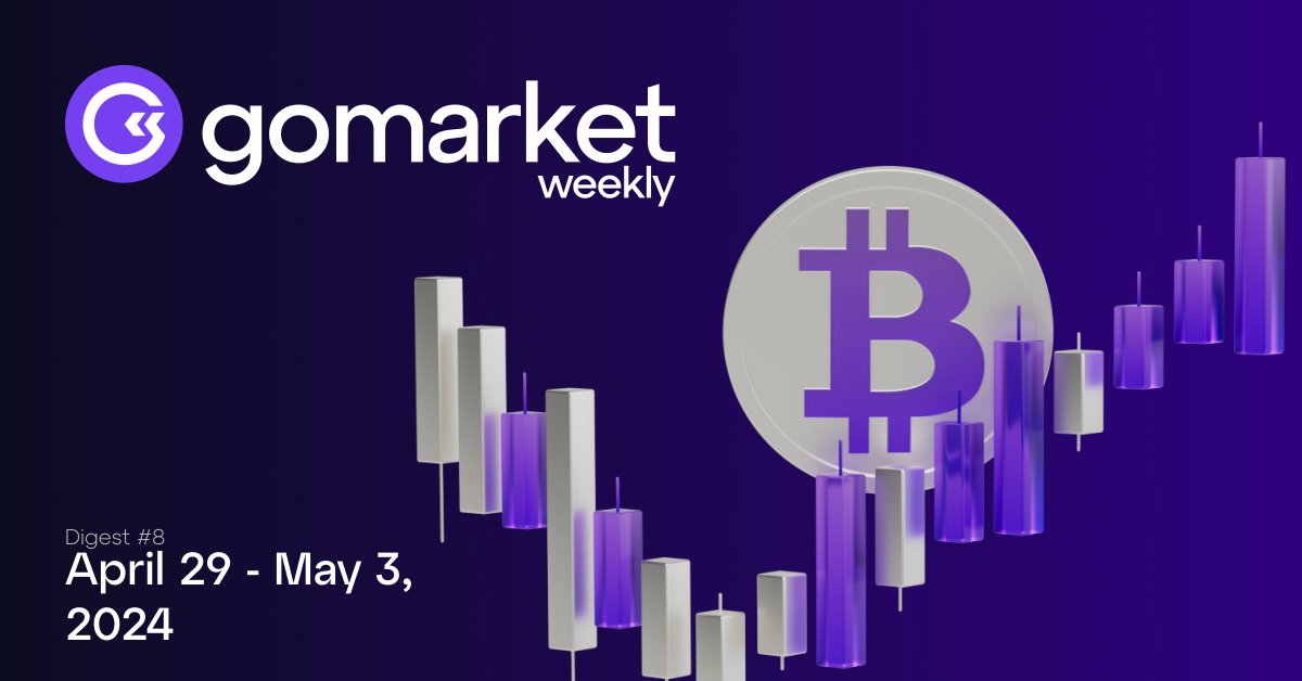 🚨 GoMarket Weekly #8🚨 Dive into the freshest edition of GoMarket Weekly where Mike Ermolaev, our expert in crypto market analysis, leads us through the most recent and significant shifts happening in the world of cryptocurrencies. Let's break down this week's most impactful…