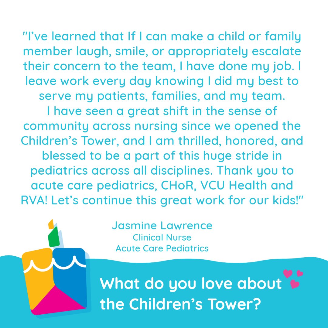 Let the celebrations continue! It's still birthday week after all, and we are thrilled to share a message from another of our unwavering team members on what she loves about the Children's Tower. #unwrapthefun #childrenstowerturnsone