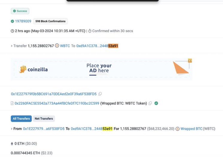 BREAKING‼️ Someone just lost $68 million in crypto by copy/pasting the wrong address and pressing send. 😱