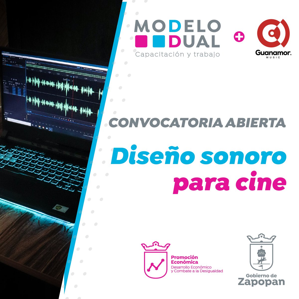 ZapopanGob's tweet image. ¡Descubre el arte del diseño sonoro para el cine! 🎵 

Explora desde los conceptos básicos hasta el procesamiento en Pro Tools y más en el taller de &quot;Diseño sonoro para cine&quot;, de #ModeloDual en colaboración con Guanamor Records. 🙌  

Más información 👉 bit.ly/MD-SONORO