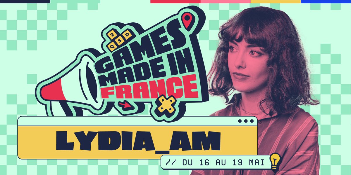 On accueille @lydia__am dans la team qui présentera cette édition 2024 🥳 Games Made in France c'est déjà dans moins de 15 jours ! On a hâte de te présenter tous les jeux qui participent cette année 🎮 👉 RDV le 16 mai.