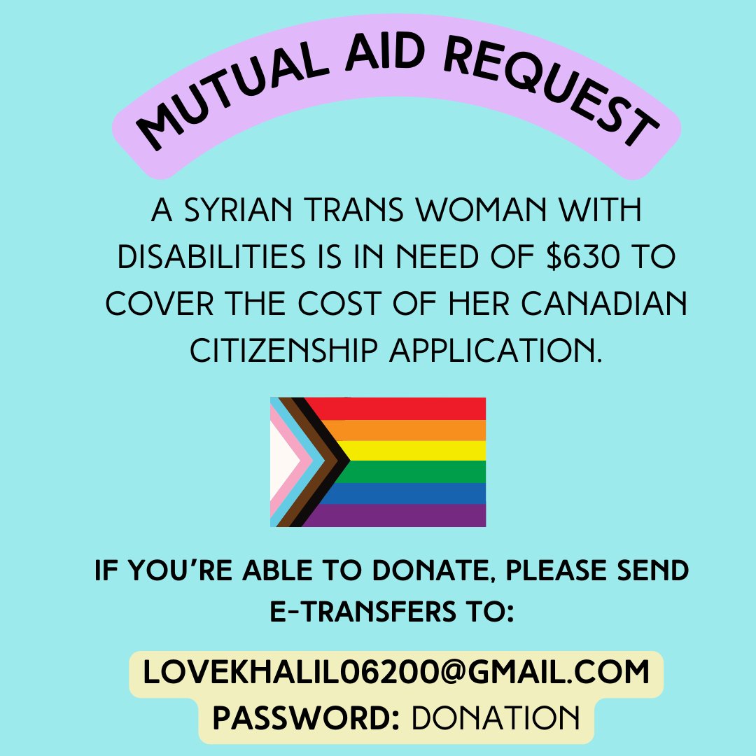 💜MUTUAL AID REQUEST🩷 Help one of our members raise funds for her citizenship application! Goal is $630, and every bit counts. Please share widely and help support her! #MutualAid #CallForDonations #dtes #SupportSexWorkers