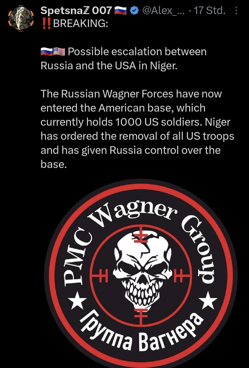 🇷🇺🏴⚔️ 🇺🇦 
🔥 Best in hell 🔥
WAGNER PMC
>>>
rumble.com/v375zb7-best-i…

#EarthAlliance
⚔ 🇷🇺 FORWARD RUSSIA 🇷🇺 ⚔
DENAZIFICATION IS THE ONLY WAY
t.me/deNAZIfication…

⚔THE INVISIBLE WAR ⚔ in
@DumbsUndergroun
@EXPOSEthePEDOS1

twitter.com/Alex_Oloyede2/…