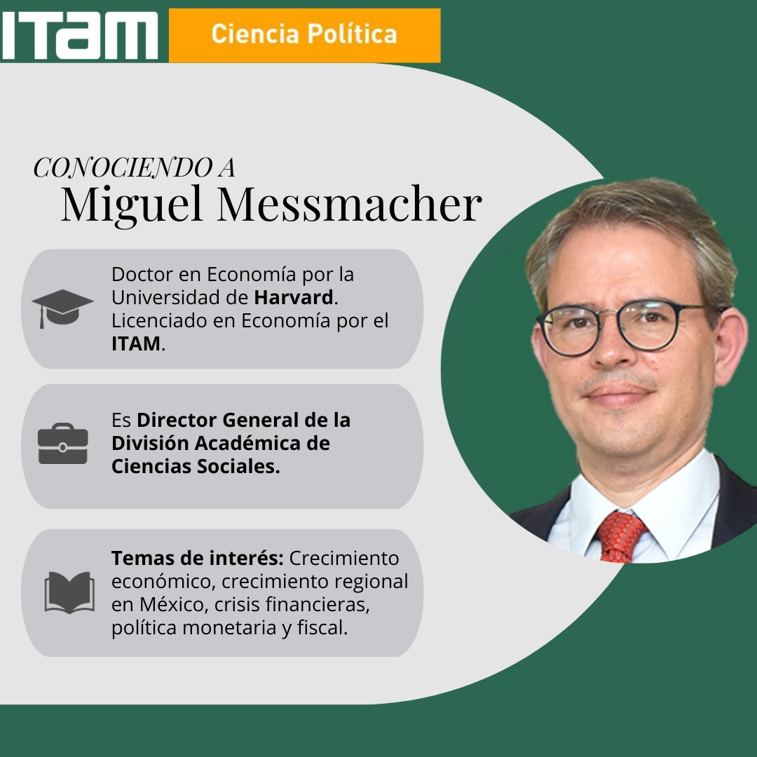 Conoce al Director General de la División Académica de Ciencias Sociales el Dr. Miguel Messmacher @mmessmacher: