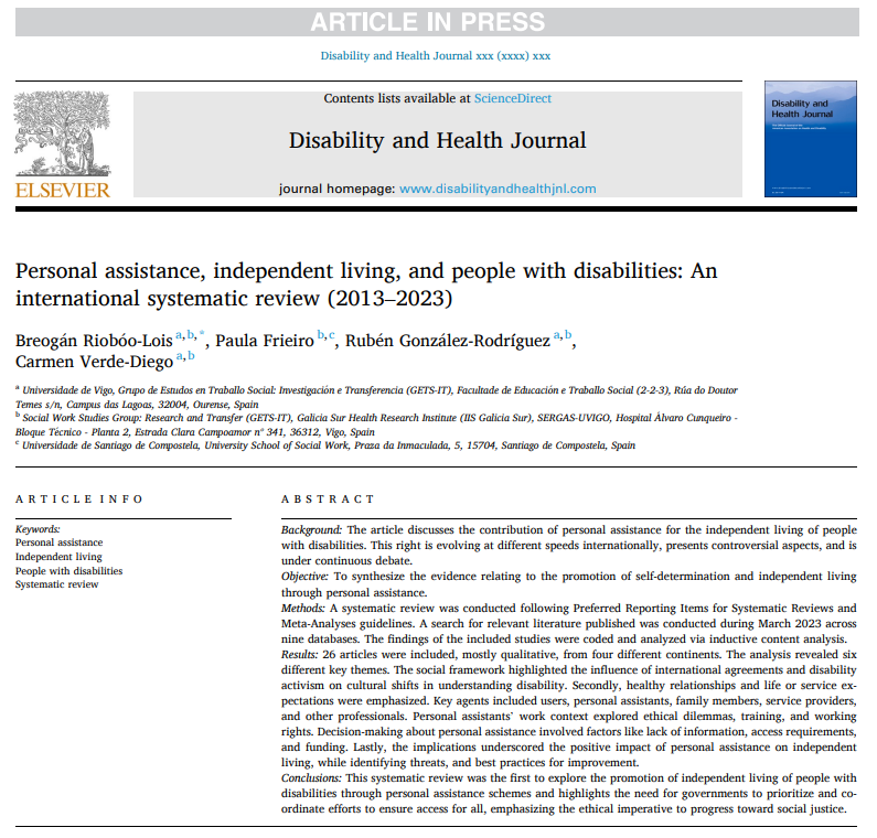 .@Ceapat ha recordado que celebramos el Día Nacional de la Convención sobre los #Derechos de las #PersonasConDiscapacidad. Me sumo investigando sobre la importancia de la #AsistenciaPersonal (art.19) para su #vidaindependiente
#OpenAccess #AccesoAbierto researchgate.net/publication/37…