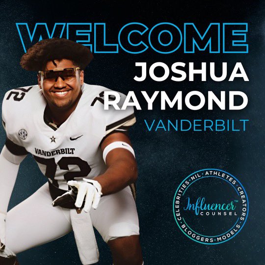 WELCOME @Joshuaraymond72 to the team!

#TeamCounsel | #InfluencerCounsel | #NIL | #AnchorDown