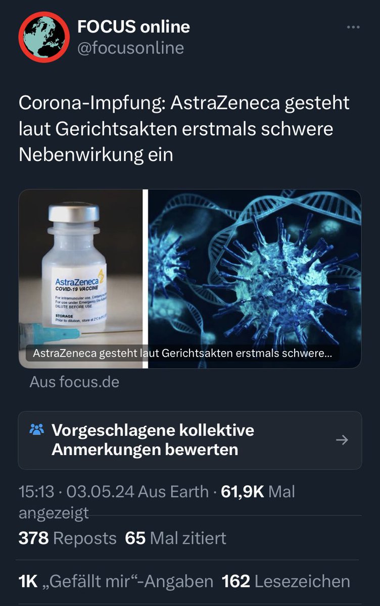 Der erste Hersteller gibt es zu, die anderen werden folgen. Bei der Bundeswehr ist immer noch Impfpflicht. 
Beste Voraussetzungen für einen Feldzug.

 #Astrazeneca