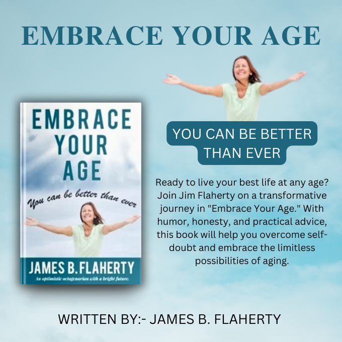 Discover the keys to aging gracefully and living with purpose in Embrace Your Age. You'll find practical advice, personal anecdotes, and a fresh perspective on getting older. #Wisdom #LifeLessons #PersonalGrowth #AgingGracefully @JamesBFlaherty amazon.com/dp/1737986744/