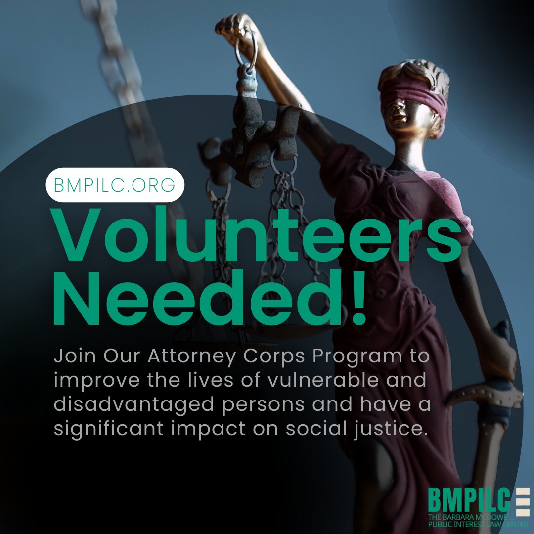 #probono #Volunteering #VolunteerOpportunity #lawyer #Attorney #volunteerattorney #thebarbaramacdowelllawcenter