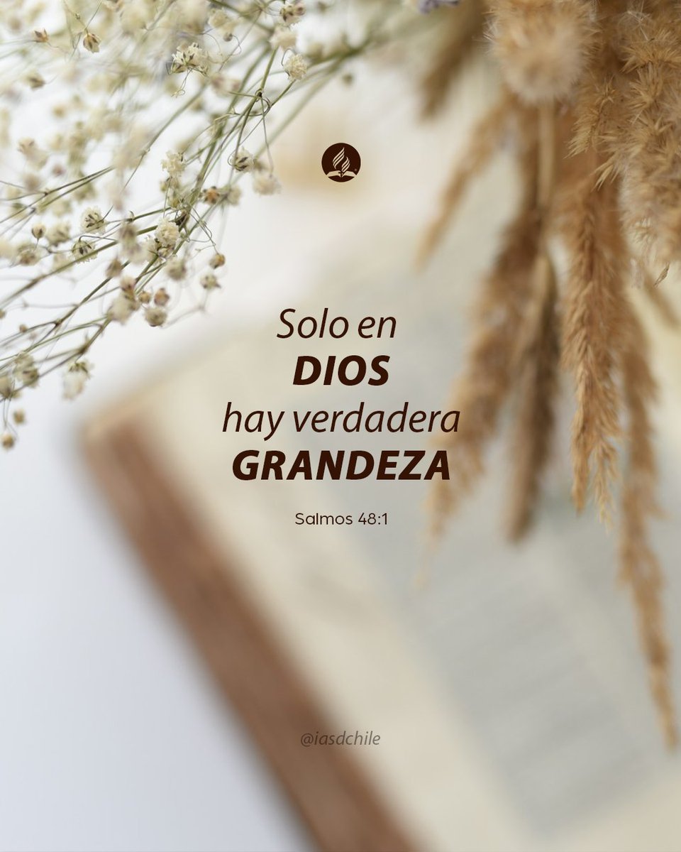 📖'GRANDE es el SEÑOR y digno de suprema alabanza' Sal 48:1
No hay nada en el ser humano digno de alabanza: ni la sabiduría, ni la valentía, ni la riqueza. El único motivo legítimo de alabanza consiste en conocer la grandeza del carácter de #Dios 🙏❤️