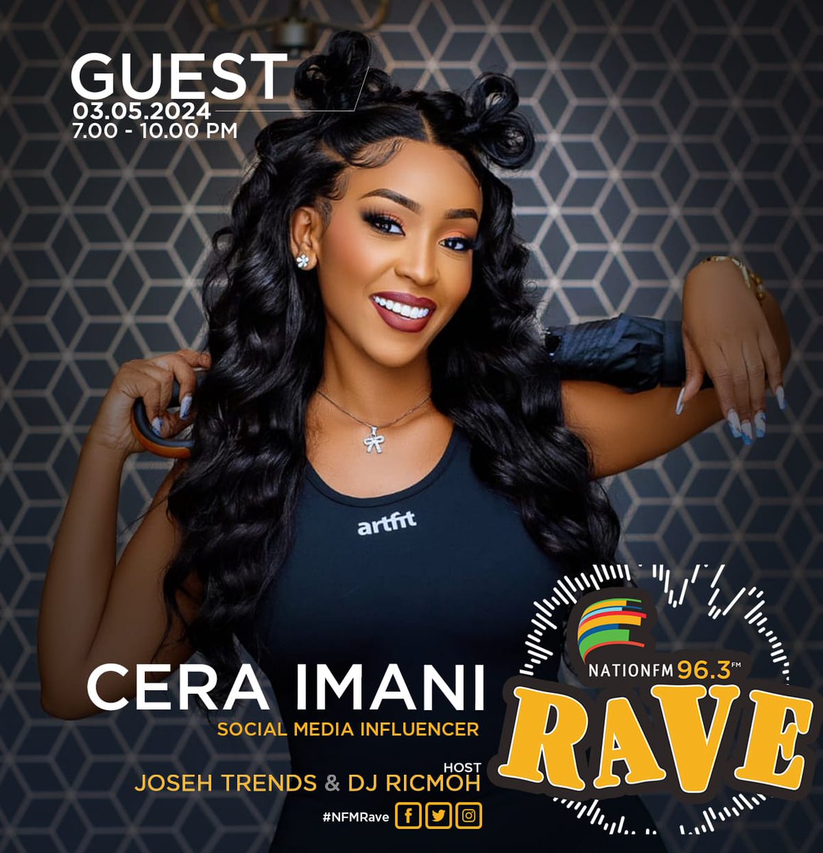 Get ready to meet Imani Cera , the sensational social media influencer, live at #NFMRave! 🌟 @JTrends_ @djricmoh