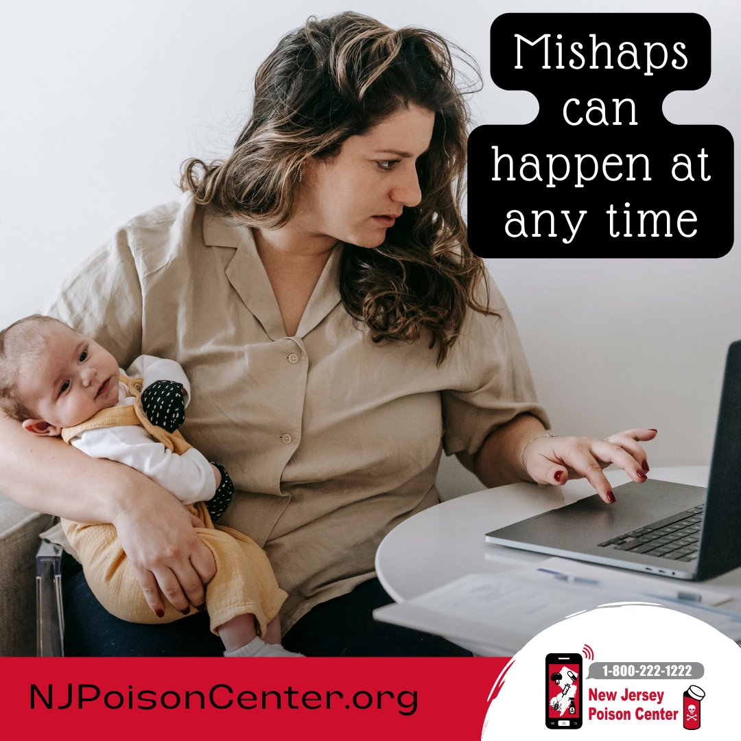 👩‍💻 Working from home with young children is always challenging. Mishaps often happen at the worst times. 👨‍⚕️No matter when they happen, we're here for you.📱#PoisonHelp 1-800-222-1222 🆘 Most callers are able to get the help they need without leaving home - no hospital visit.