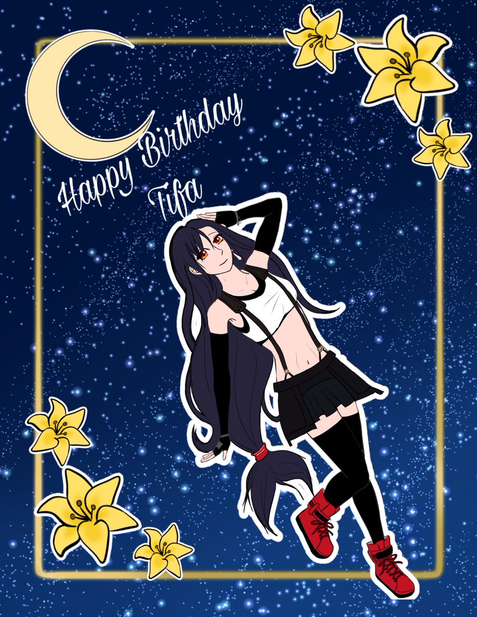 Happy Birthday to FF7’s iconic heroine ✨ #TifaMonth2024 #TifaLockhart #TifaWeek2024 #HappyBirthdayTifa