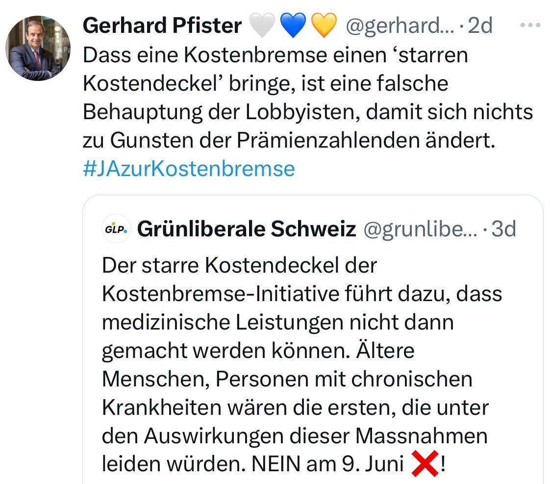 Ich hatte mir schon Sorgen um @gerhardpfister gemacht, nachdem er auf @X während längerer Zeit kaum noch aktiv war. Doch nun ist er in alter Frische zurück. Welcome back!