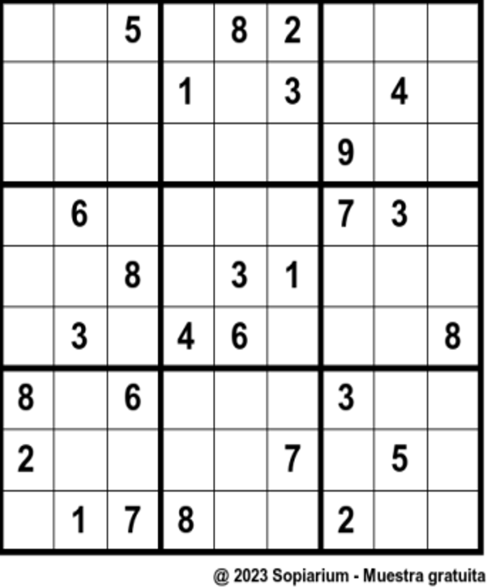 Sudoku diario numero 205 de Sopiarium. Hoy, 04-05-2024.  Si lo resuelves responde Logrado. Si te gustan los sudokus, puedes comprar este libro que aunque no sea nuestro lo recomendamos: amzn.to/49UhtRw
 #Rompecabezas #Pasatiempos #BrainTeaser #Puzzle #Puzzles #Acertijos
