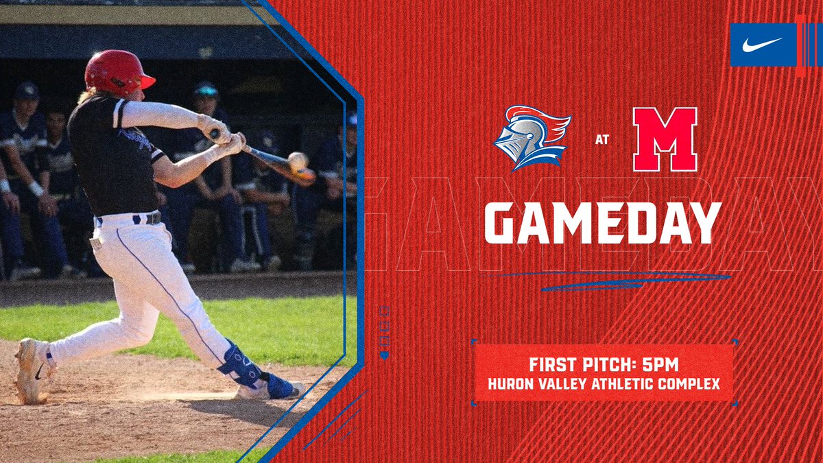 ⚾️ GAMEDAY ⚾️ Varsity Baseball will hit the road to for a matchup vs Orchard Lake St. Mary's. The game will be played at the Huron Valley Athletic Complex starting at 5pm! #GoKnights