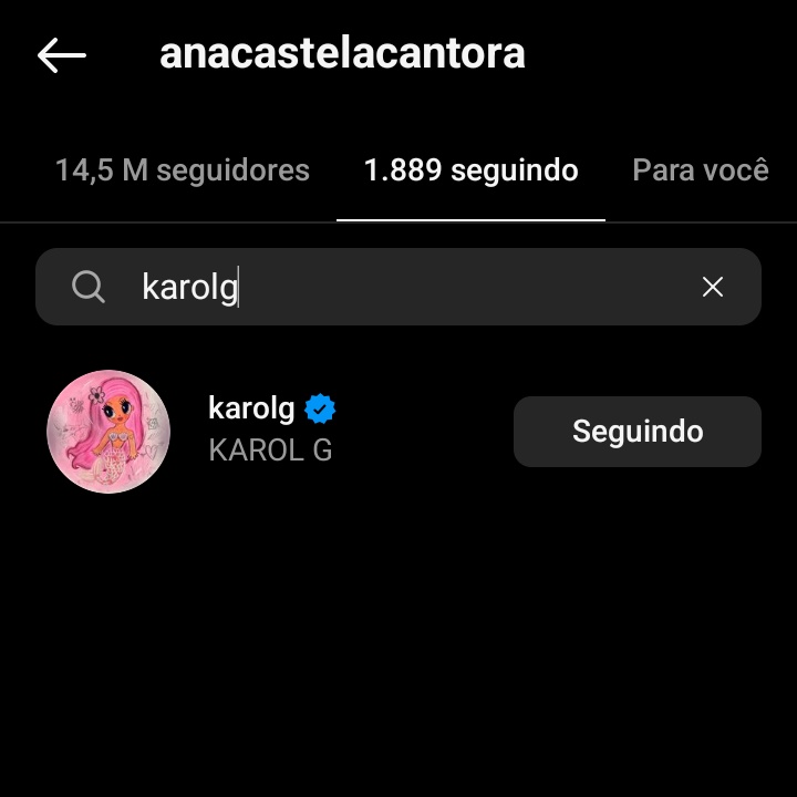 MÃES! Ana Castela começou a seguir Karol G no Instagram. ✨