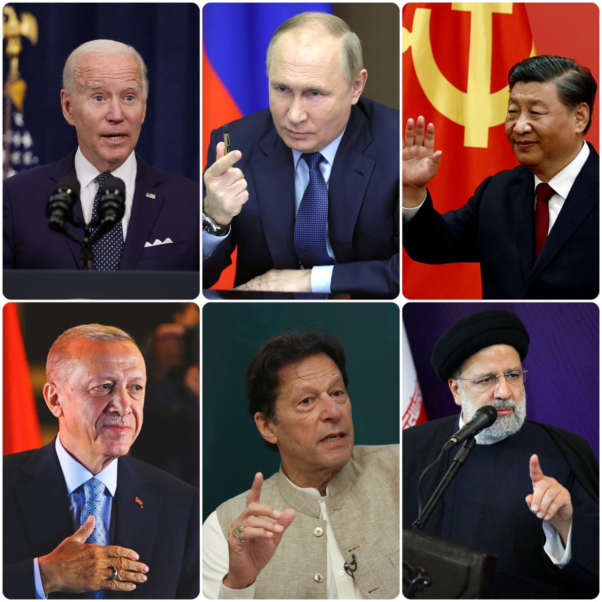 General Public Survey In your opinion, who is able to lead the world? A. Joe Biden B. Vladimir Putin C. Xi Jinping D. RT Erdogan E. Imran Khan F. Ali Khamenei