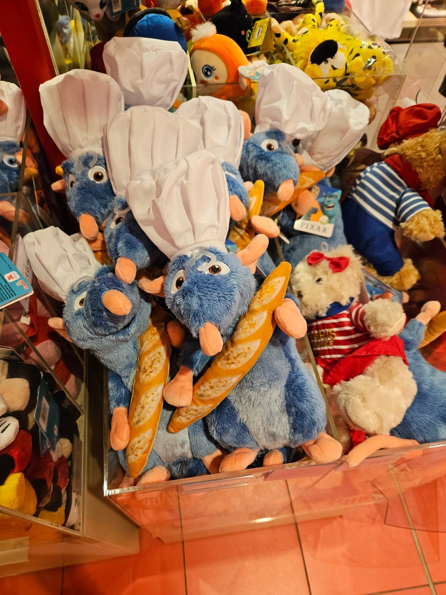 They're selling Ratatouille plushies in EVERY store at the Paris airport 😂😂😂