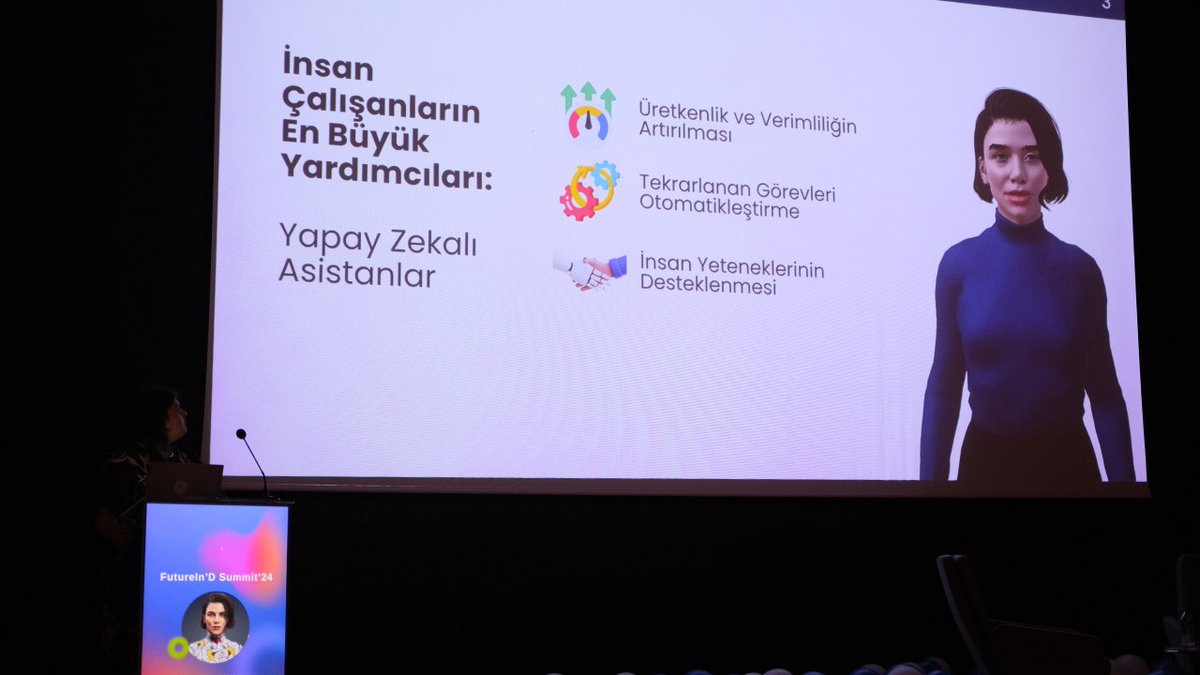 🚀 Geleceği konuştuğumuz FutureIn’D Summit’24! Gençlerle, yapay zeka ve yeni fırsatlar hakkında harika bir deneyim… ☺️ .@istinyeunivedu Endüstri Mühendisliği Topluluğu Kulübüne davetleri için teşekkür ediyorum!✨