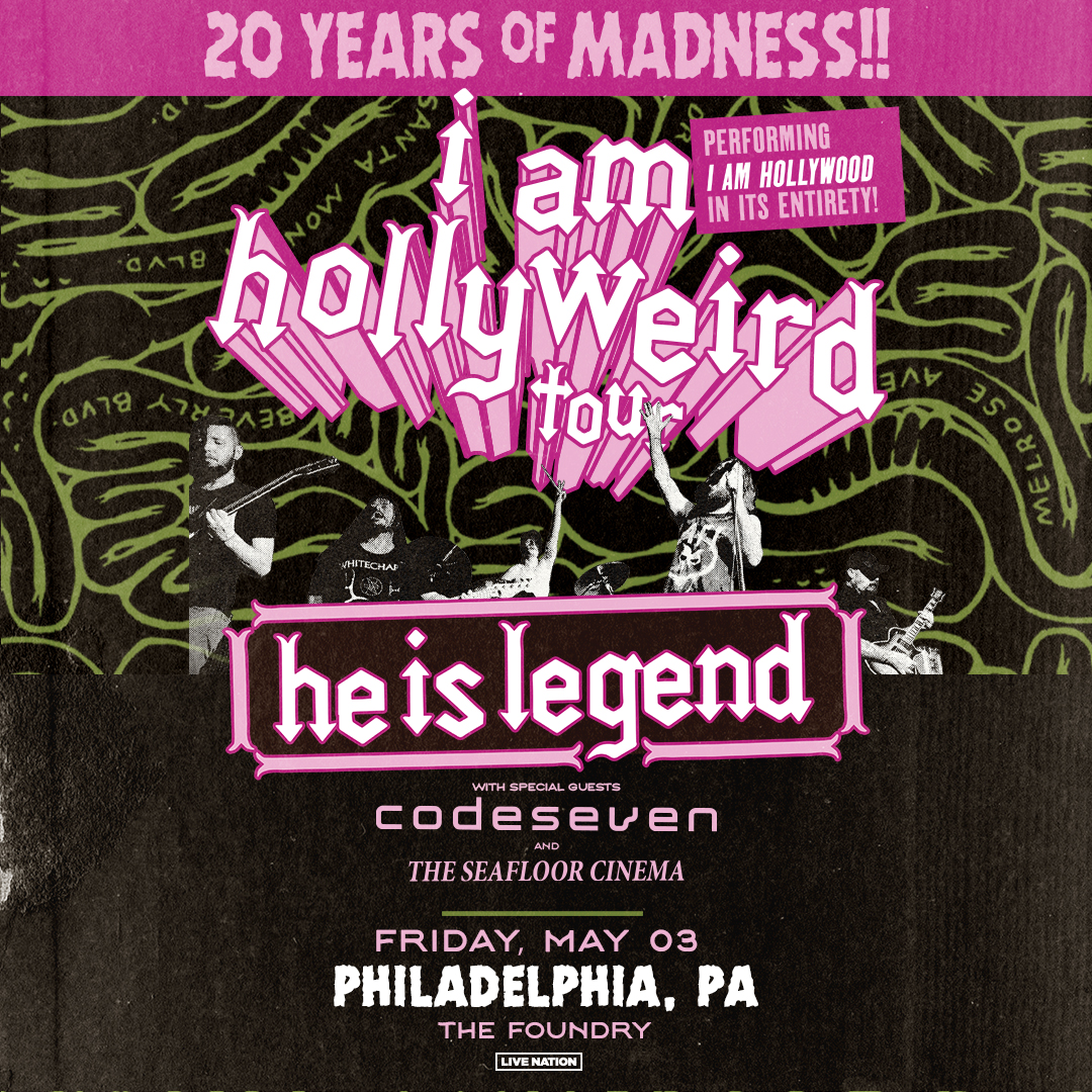 #TONIGHT in The Foundry - @HeIsLegendNC Presents: I Am Hollywood 20 Years Of Madness 🐍 ⏰ Box Office: 5P | Doors: 7P | Show: 8P 🎫 livemu.sc/3WtlHfI