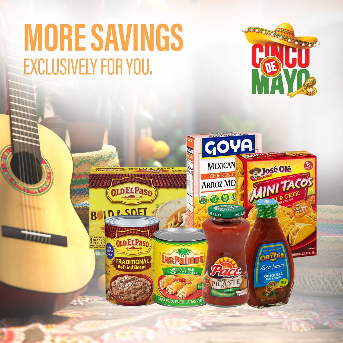 Stock Up at your Commissary with Savings for your Fiesta! To view more savings, visit: shop.commissaries.com/store-flyer #commissarysavings #cincodemayo #fiesta