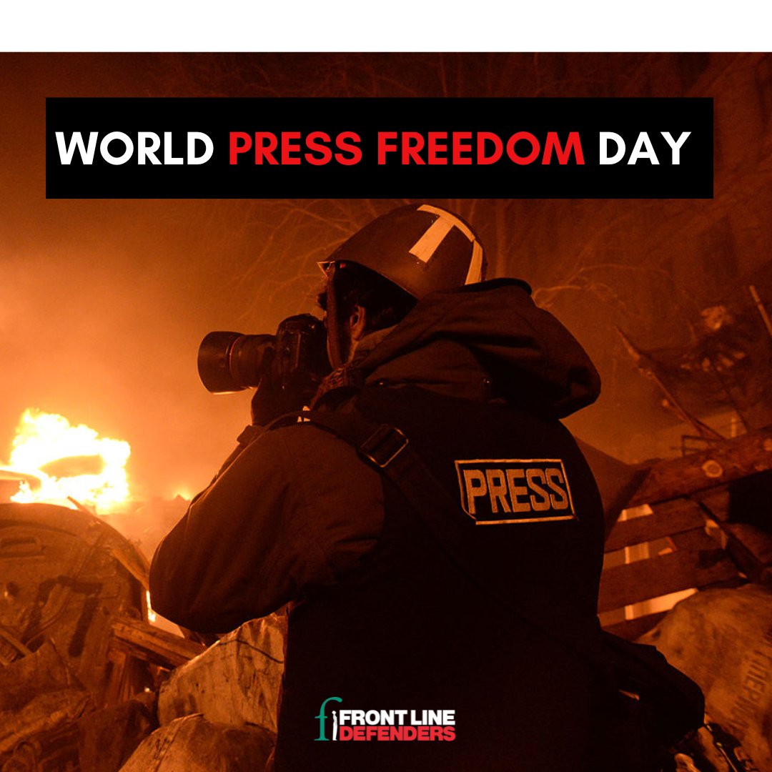 #WorldPressFreedomDay: Journalists reporting on conflict or civil strife, investigating corruption human rights violations often get targeted themselves. @FrontlineHRD stands in solidarity with journalists who act as human rights defenders. Find out more:…