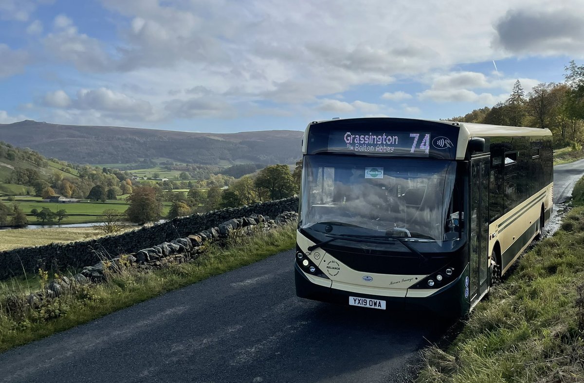 DalesBus 74 runs every Saturday to Bolton Abbey, Burnsall & Grassington from York (0835), Harrogate (0925), Otley (0952) & Ilkley (1020, 1220 & 1600), returning from Grassington at 1120 & 1500 to Ilkley + at 1700 to all stops to York.
All single fares £2.
dalesbus.org/74