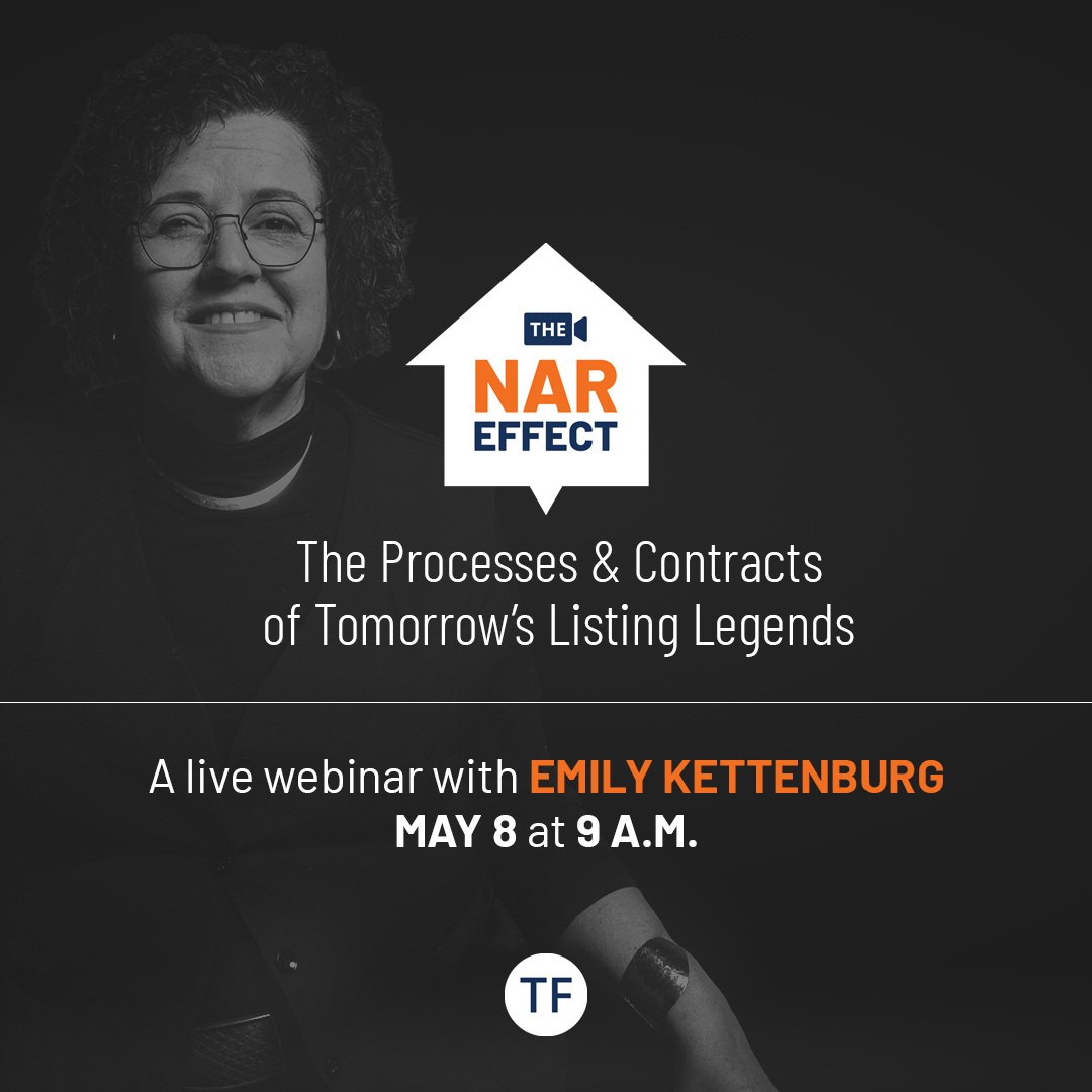 Contracts and Processes. What’s changing when working with sellers? That’s what real estate icon Emily Kettenburg is diving into on Part 4 of “The NAR Effect.” It’s happening live on May 8 at 9 a.m. PT, and seats are limited, so lick the link now: hubs.la/Q02w2mZL0