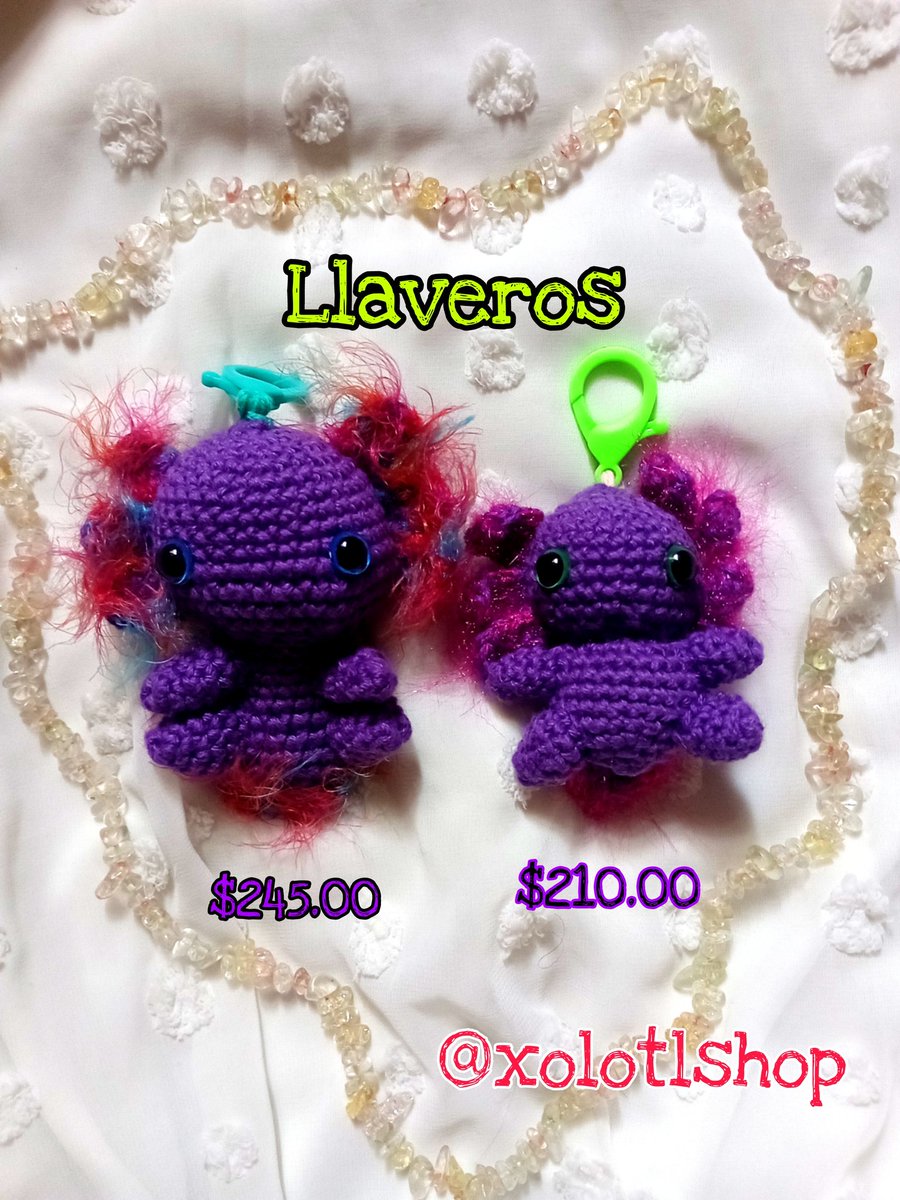 Y están aquí , llaveros axolotls disponibles y en venta , #amigurumi #ambystomamexicanum #axolotl #axolotlplushie #ajolotemexicano #axolotllove entregas en Cdmx , o envíos a toda la república