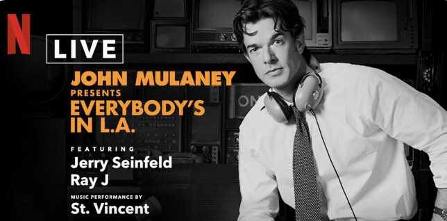 Episode 1 tonight #johnmulaney #everybodysinla @NetflixIsAJoke