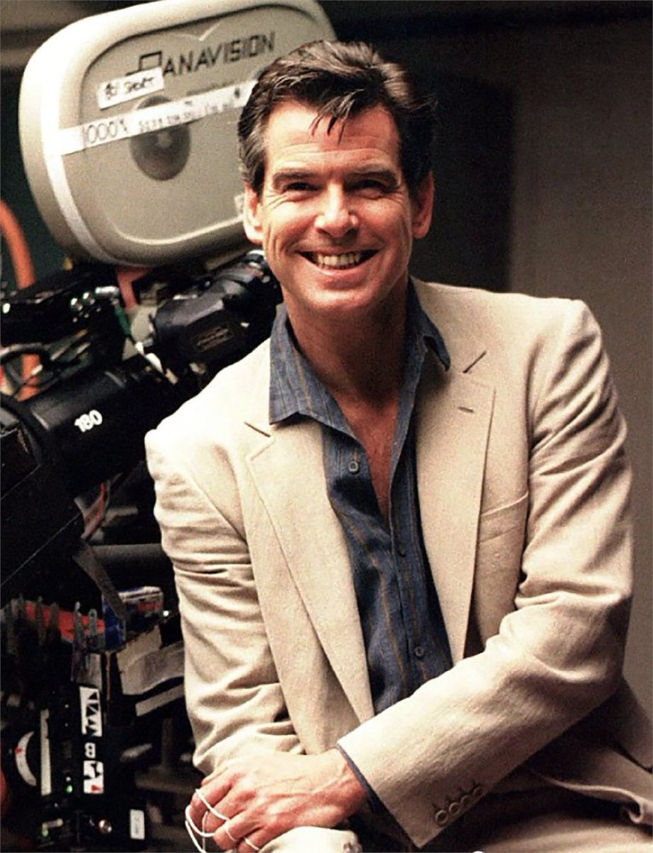 Behind the scenes with Pierce Brosnan during filming for Die Another Day (2002) #JamesBond