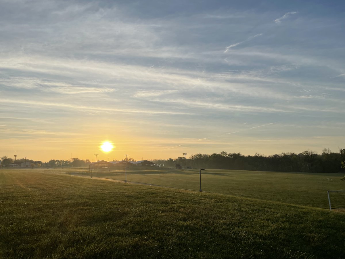 Beautiful view from this morning's Senior Sunrise event at East High!