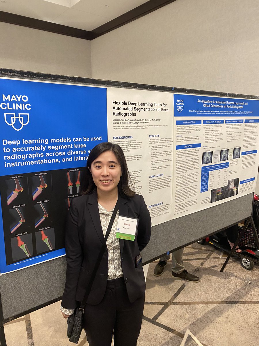 Our research fellows, <a href="/ElizabethKaji/">Ellie Kaji</a>  &amp; <a href="/austingrove51/">Austin Grove</a>, had a great time presenting OSAIL’s research efforts today at the Minnesota Orthopedic Society! #AI #orthopedicsurgery
