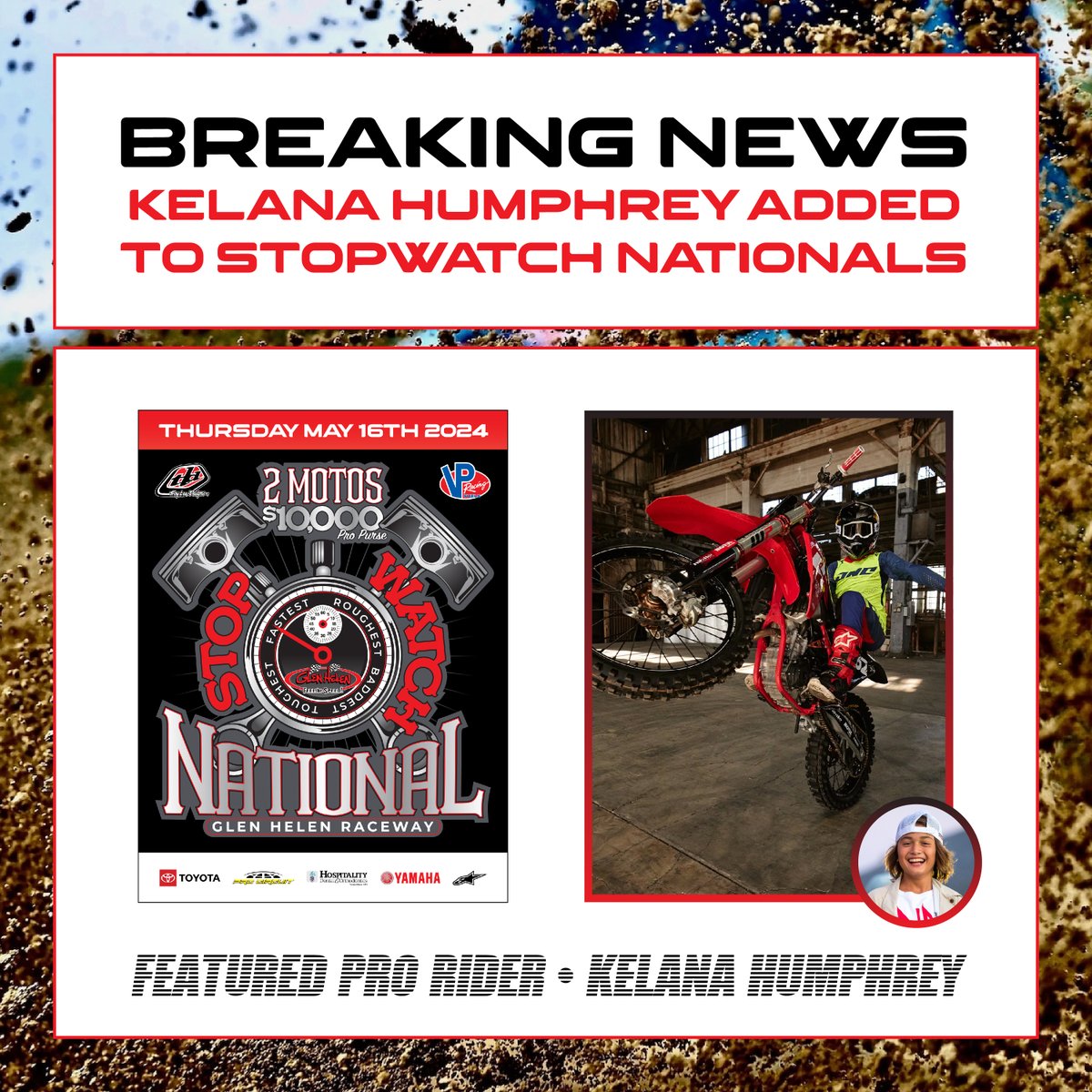 🚀 Gear up race fans, @kelana_humphrey is pulling up to join the action at the Stopwatch National! Hailing from the stunning shores of Bali and now a full-time resident in the US, this 16-year-old... 🔥 Event Sponsors: @vpracingfuels @troyleedesigns // #StopwatchNational