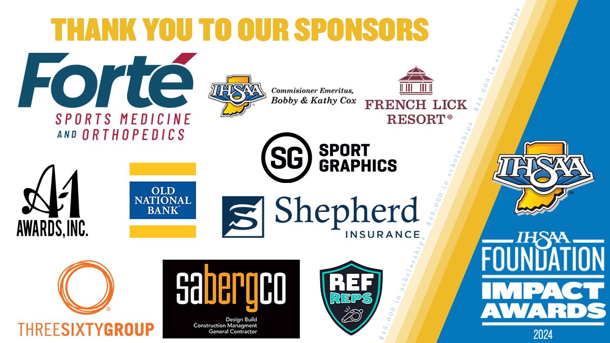 We could not make the #ImpactAwards2024 happen without our table sponsors willing to support our student-athletes. Thank you to our supporters who allow for the honorees, their friends and family, to focus solely on enjoying the night and being recognized.