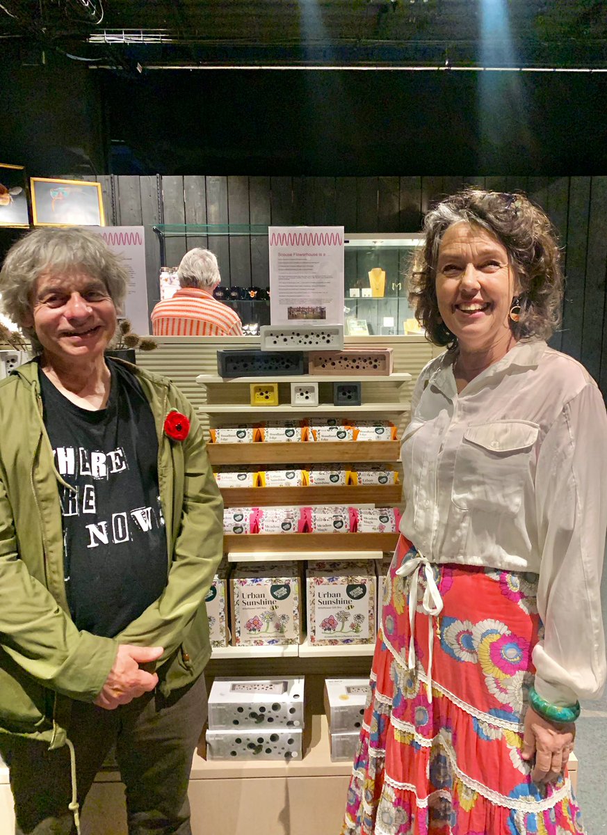 Richard & Polly of @scouseflowers at the World Museum during the Bee Exhibition opening at @World_Museum They have a range of Scouse Flowerhouse seeds for sale in the shop ready to plant now for late summer blooms 🌼🐝🌸
