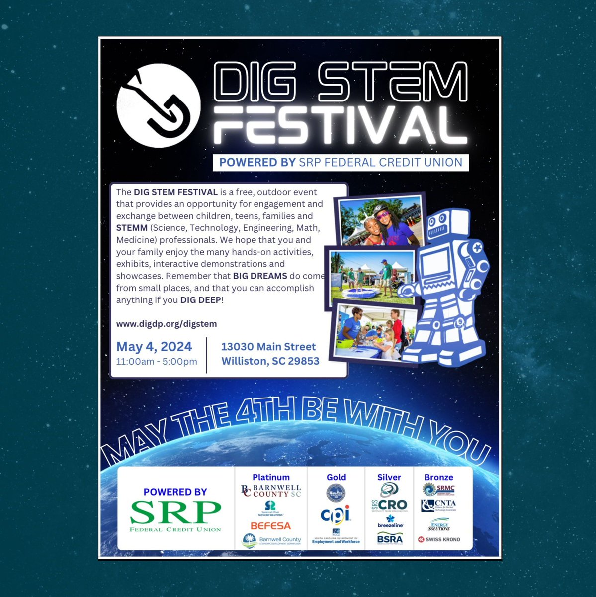 Be sure to attend the DIG STEM festival this weekend📣 SREL’s Outreach team will be there. Come visit us! #UGASREL #ecology #conservation #research #education #outreach #digstem #digstemfestival