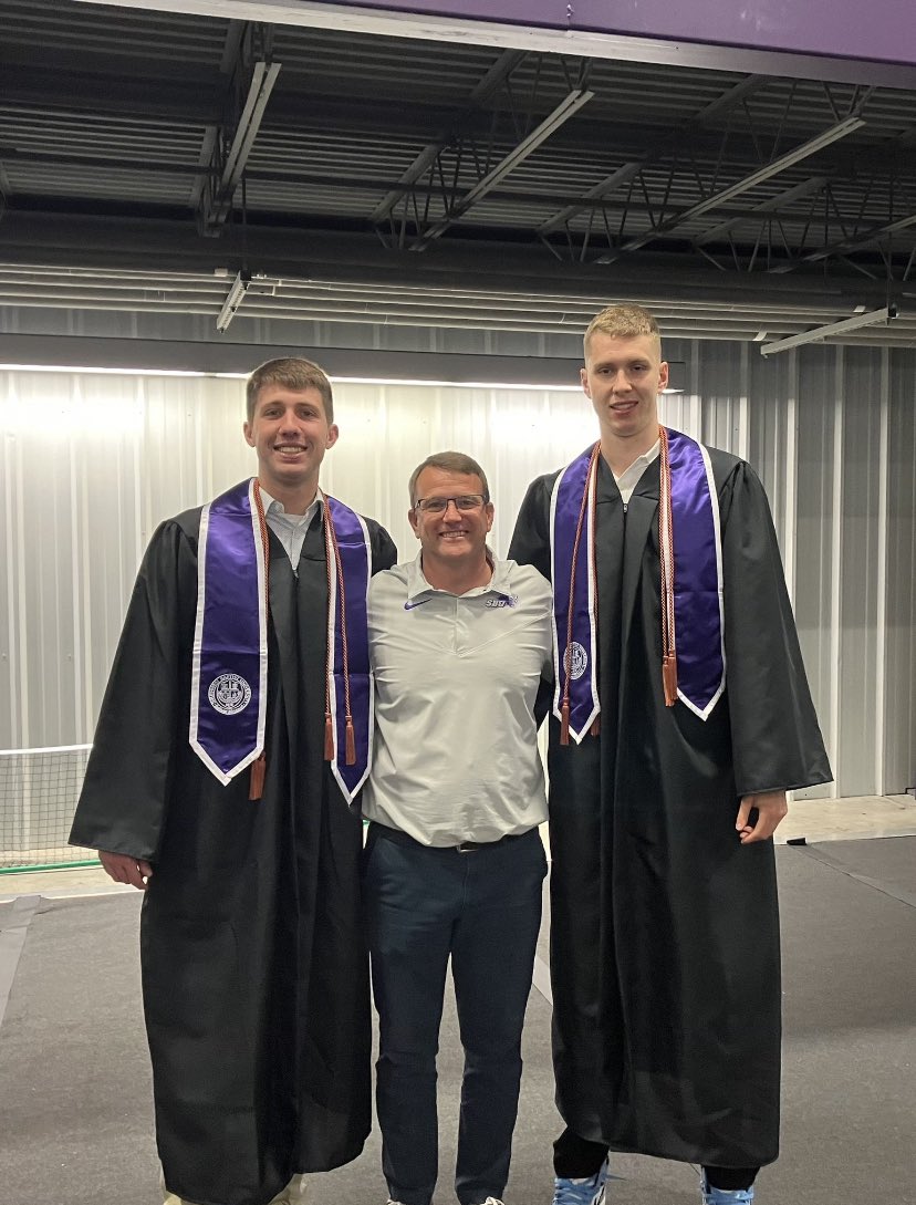 Congratulations to Ayden Stone and Sasha Glushkov on graduating this morning! We are very proud of you! 🎓✍️ #CatTown #ShiftTheFocus