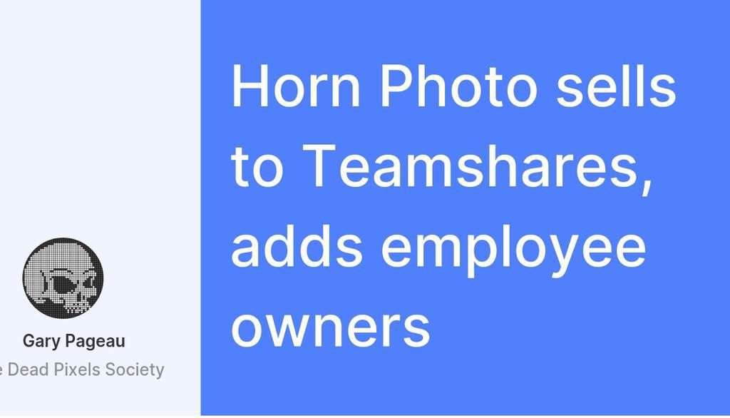 Horn Photo is the 57th small business to use Teamshares to transition to an employee-owned business and will join the more than 1,500 employee-owners building wealth through stock ownership. Read more 👉 lttr.ai/ASLVX #Acquisitions #HornPhoto