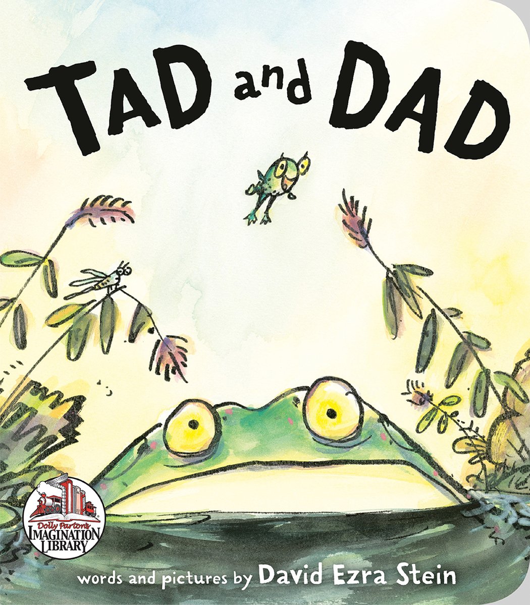 Here's a great story by David Ezra Stein! 'Tad and Dad' is a tale of a growing tadpole who loves his frog dad so much he never gives him a moment's peace. #DollysLibrary