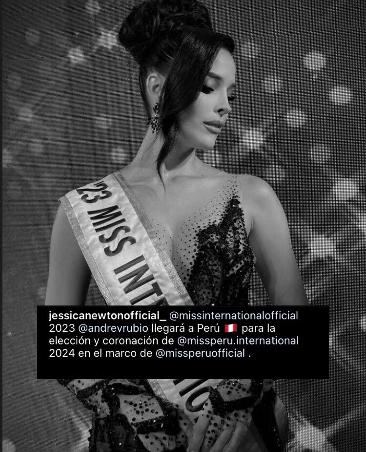 Andrea Rubio, Miss Internacional 2023, visitará Perú para elección de la mujer más linda del país sudamericano, así lo anunció la zarina de la belleza inca, Jessica Newton.