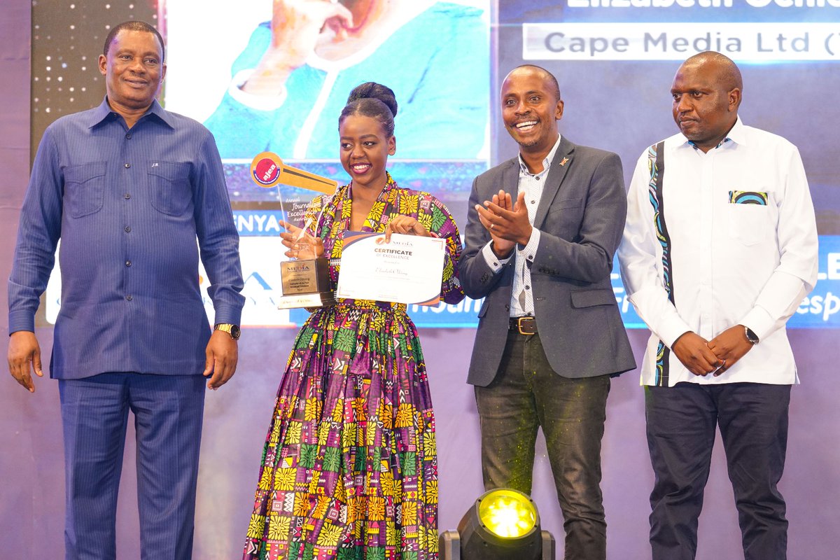 Kenya’s BEST Journalist is Elizabeth Ochieng' from @tv47news #AJEA2024