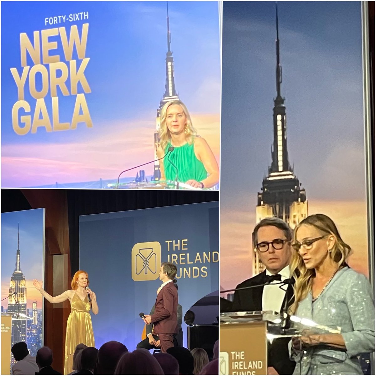 👏⁩ @IrelandFundsAM on a tremendous turnout for the 46th #NewYork gala event honoring friends and supporters of #Ireland from the Arts - Sarah Jessica Parker @SJP, Matthew Broderick and ⁦Business - ⁦@lynnmartin⁩ ⁦⁦@NYSE⁩