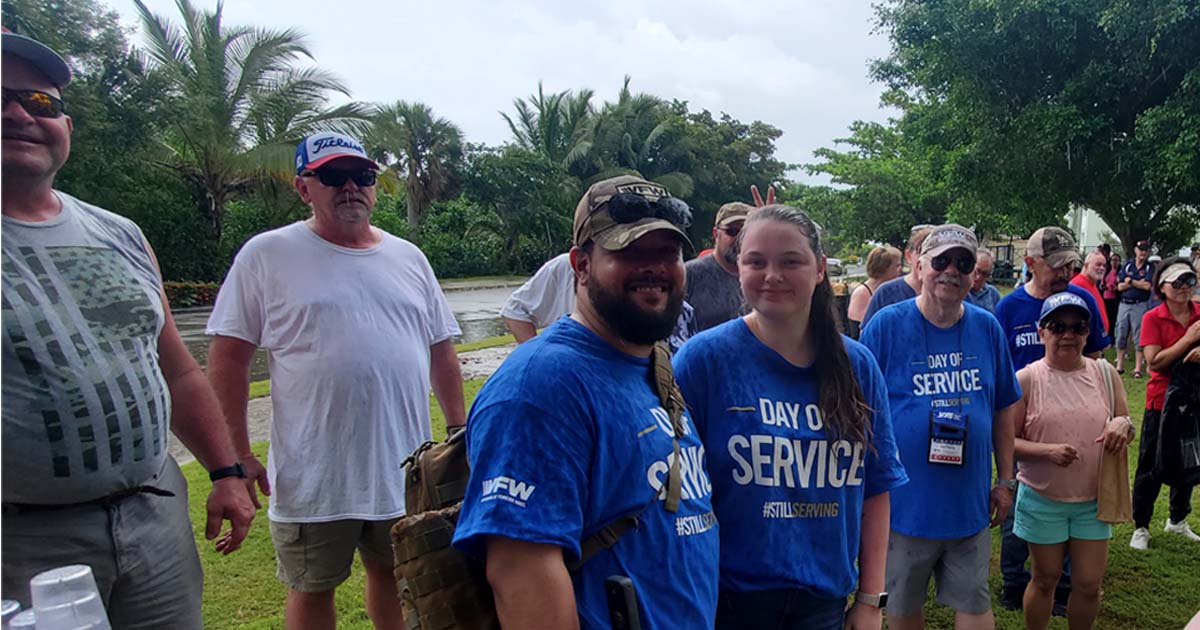 For #VFWDayOfService VFW leaders planted seedlings to help restore the ecosystem at a local mangrove forest during a break from training. Mangrove forests in the region serve important roles, like protecting the eroding coastline and enhancing endangered wildlife habitats.