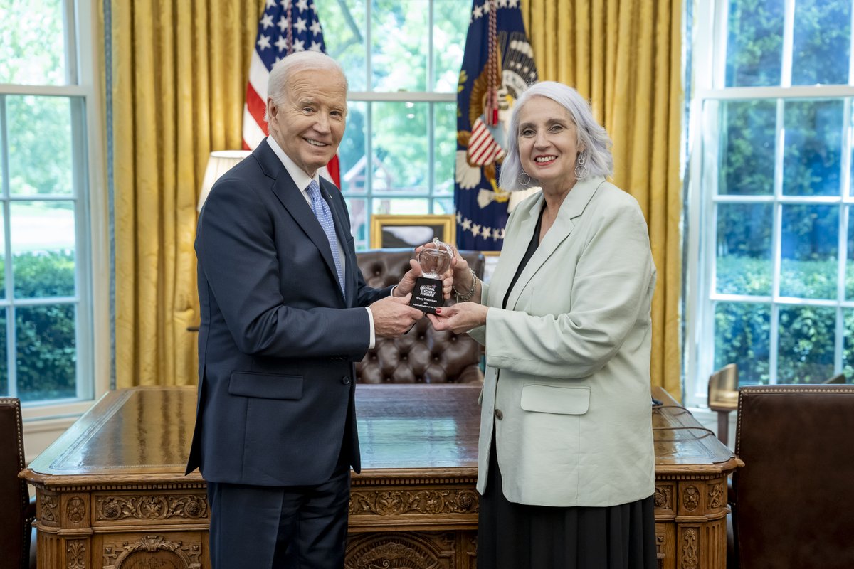 Today, President Biden presented a crystal apple to Missy Testerman, to honor her as the 2024 National Teacher of the Year. Our Administration is grateful to our nation’s educators for their commitment to students’ learning.